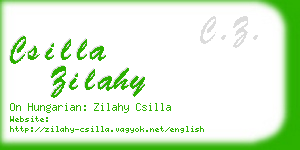csilla zilahy business card